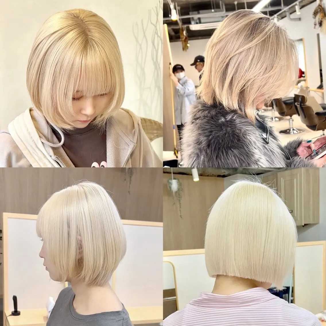 ホワイトブリーチ+髪質改善トリートメント+カットの写真