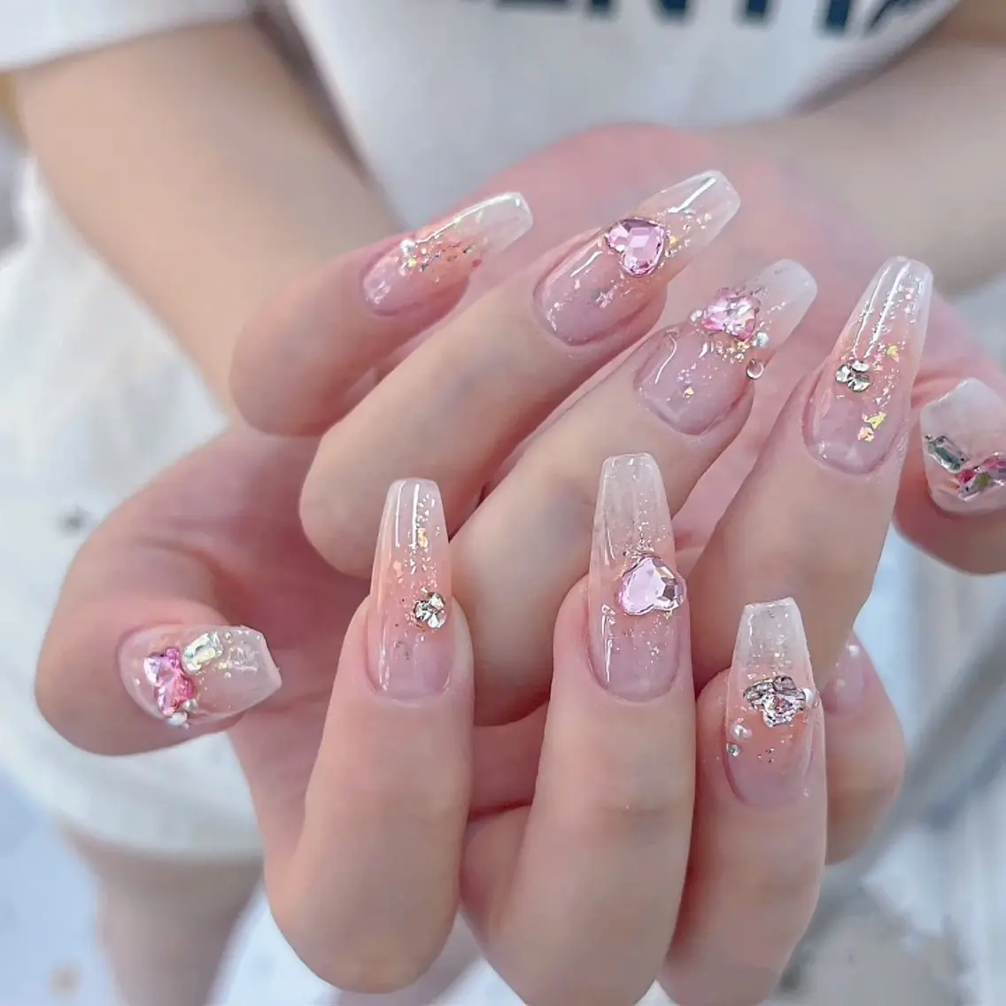 ネイル アートネイル チークネイル フレンチネイル ジェルネイル グリーン YK Beauty Salonのマツエク・マツパデザイン