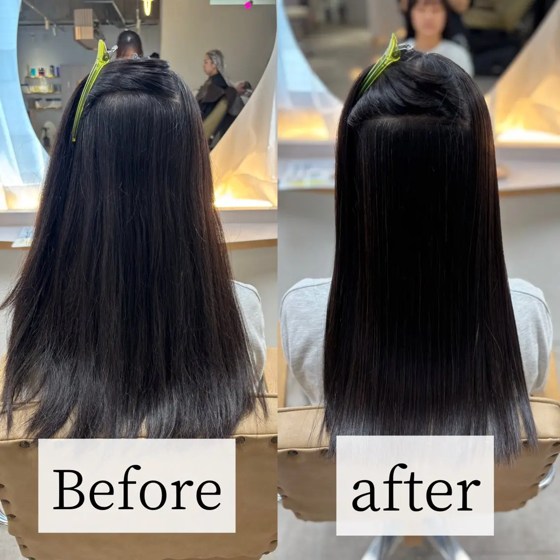 ロング カット 縮毛矯正 トリートメント Saho/グレージュ /オリーブ/艶カラーのヘアスタイル