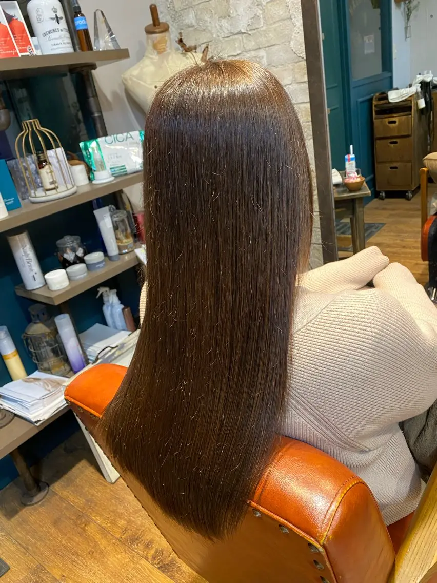 ロング カラー ヘアアレンジ カット ヘアカラー トリートメント 金子 富士のヘアスタイル