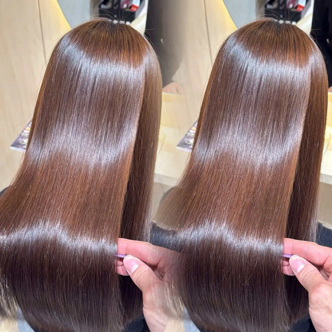 ロング カラー カット ヘアカラー 縮毛矯正 トリートメント 美髪縮毛矯正✨🫧 レイヤー川村利幸のヘアスタイル