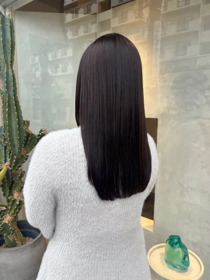 ロング 縮毛矯正 トリートメント 都築 未来のヘアスタイル