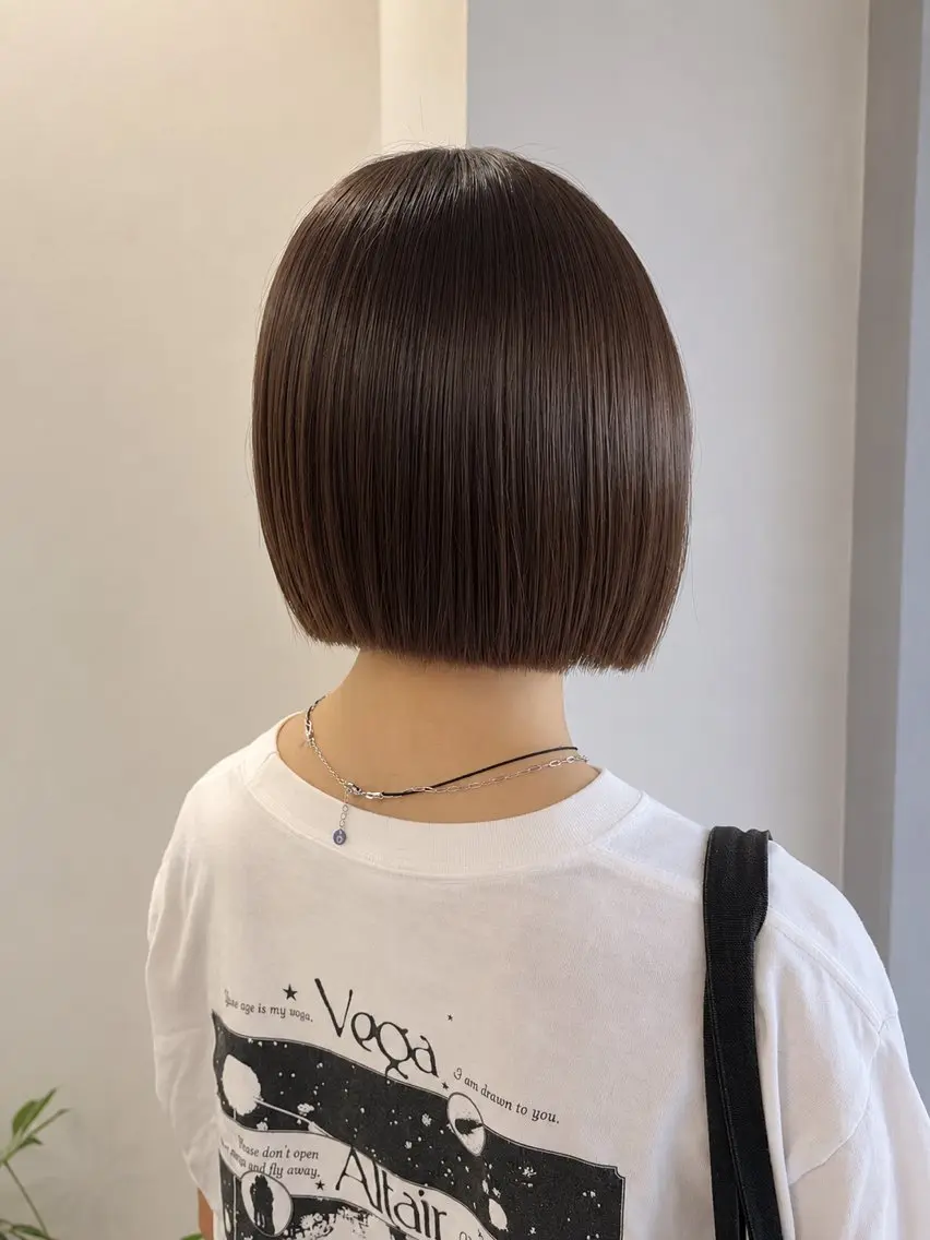 ショート ぱつっとボブ/ ボブ特化/タッセルのヘアスタイル