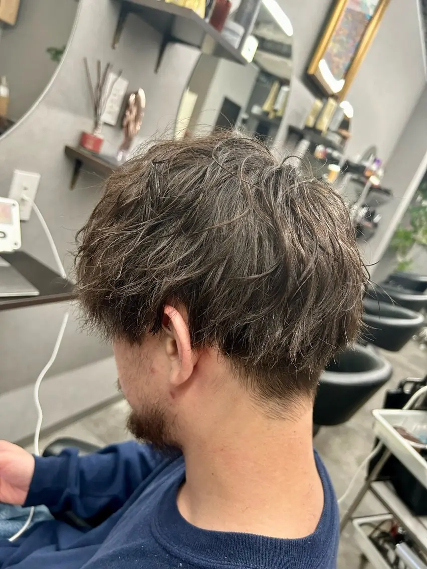 ミディアム パーマ メンズ カット パーマ ♦️お任せ美容師♦️ ★ヤマフジ★のヘアスタイル