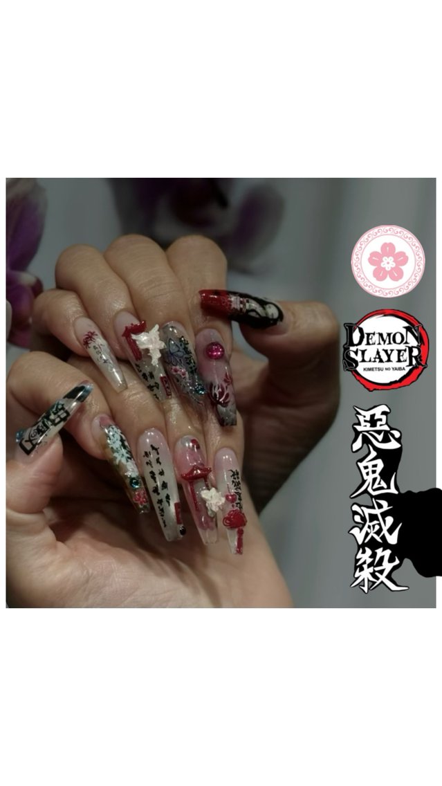 ネイル アートネイル ロングネイル 赤色 KOTORA NAILのネイルデザイン