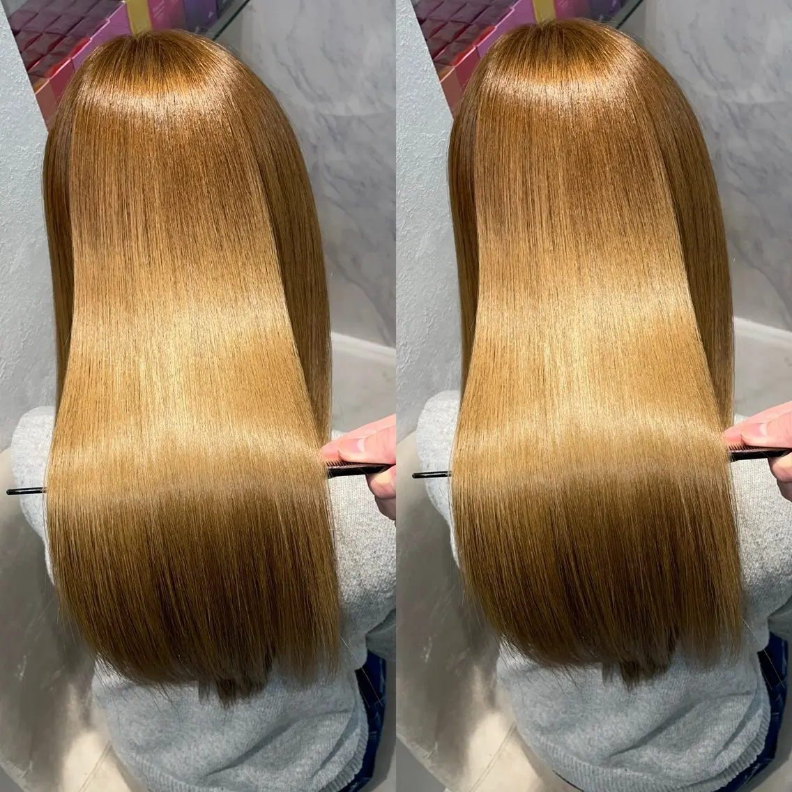 ロング カット 縮毛矯正 トリートメント 今話題の艶髪矯正 美艶カラー/FUKAのヘアスタイル