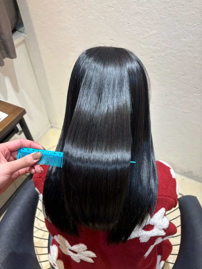 ロング 髪質改善 トリートメント カット トリートメント JUNA💜 /縮毛 矯正/艶髪/髪質改善のヘアスタイル