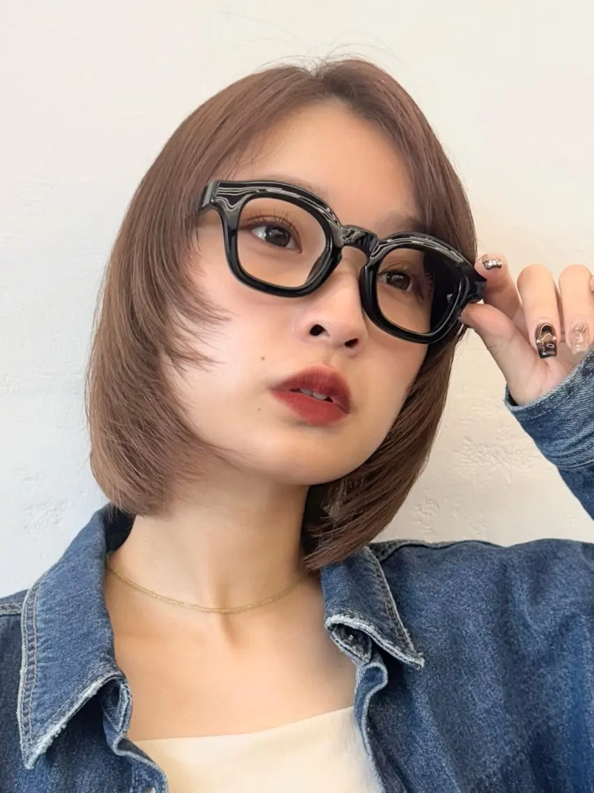 ショート カラー ヘアアレンジ 顔周りカット×透明感 カラー💫AINAのヘアスタイル