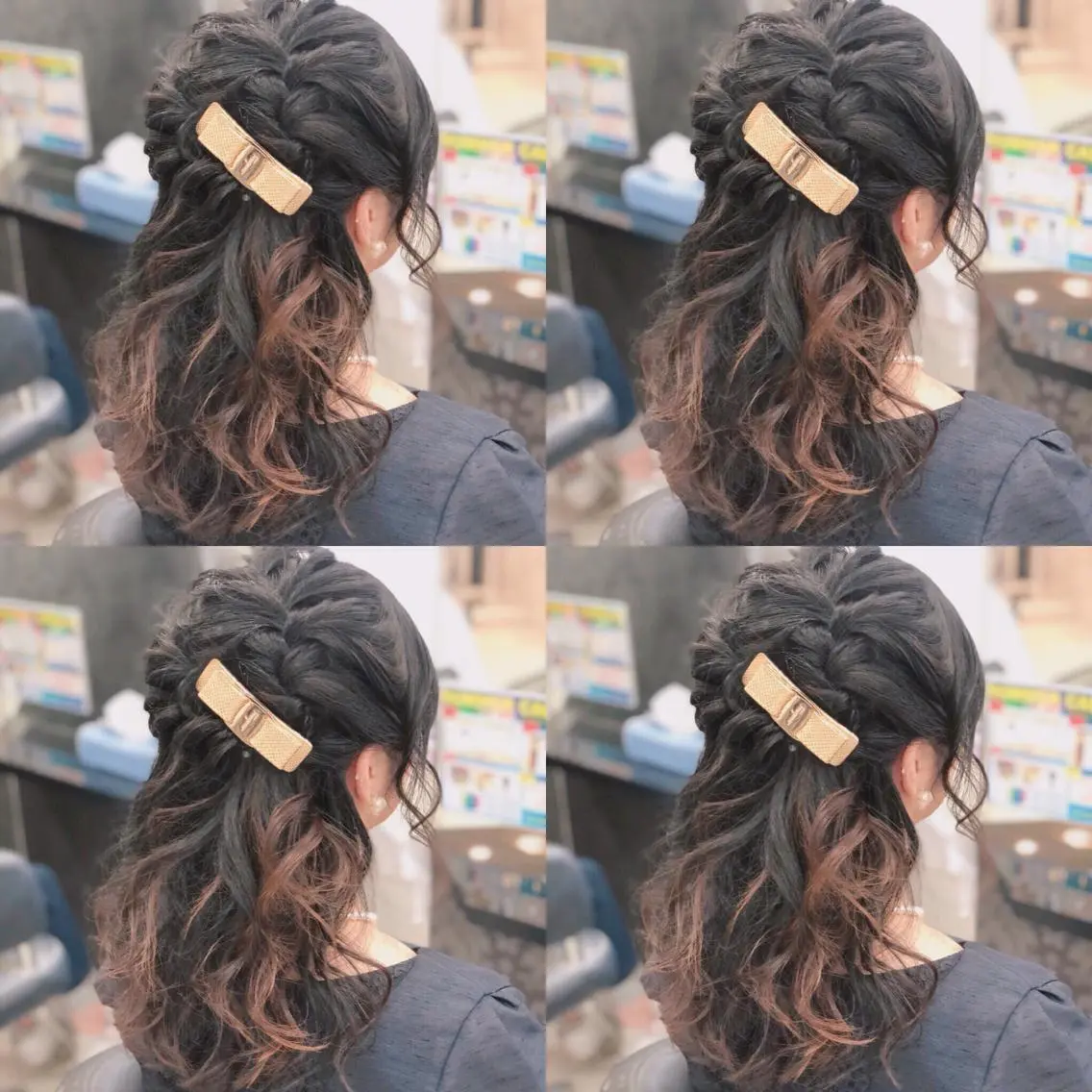 ミディアム ヘアアレンジ ハーフアップ ヘアセット 🌷MAYU 🌷のヘアスタイル