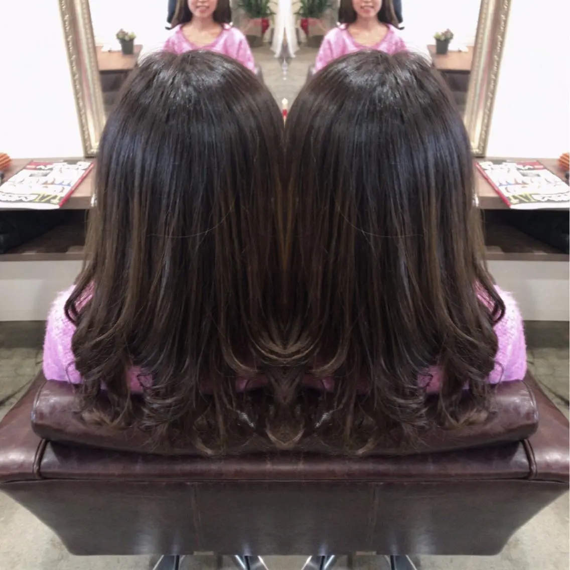 ロング カラー レイヤーカット匠 イソザキノリユキのヘアスタイル