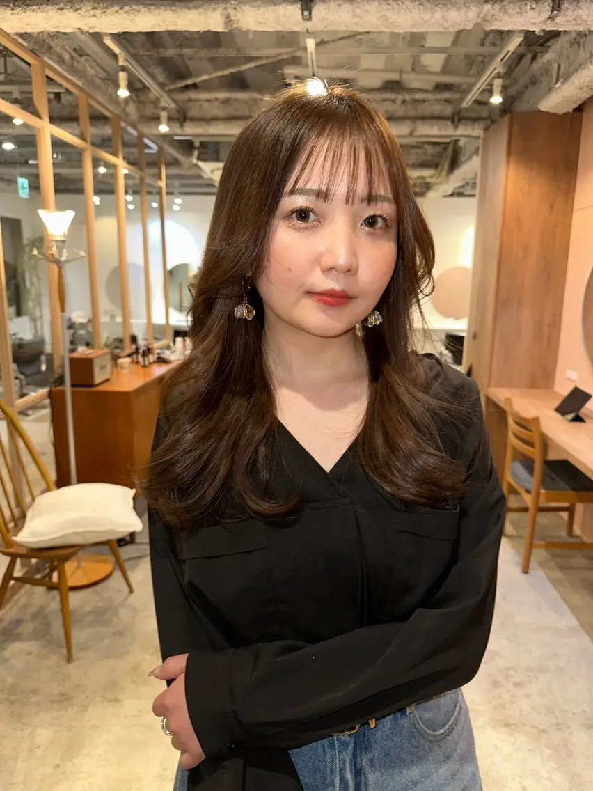 セミロング カット ヘアカラー トリートメント ナチュラル/レイヤー 磯飛⭐️慎之介のヘアスタイル