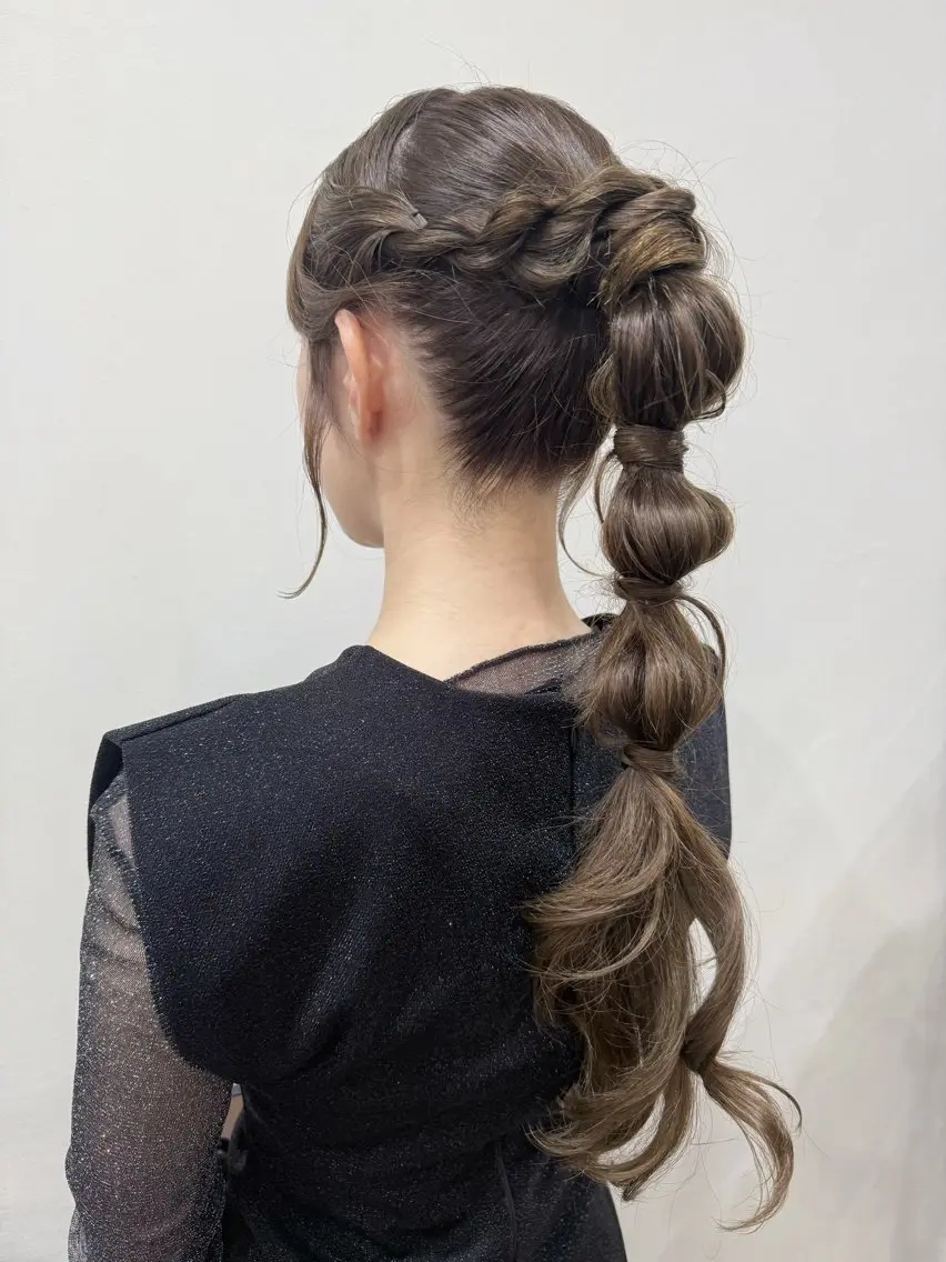 ロング ヘアアレンジ ヘアセット 韓国風パーマ/ヘア セット/店長みづきのヘアスタイル