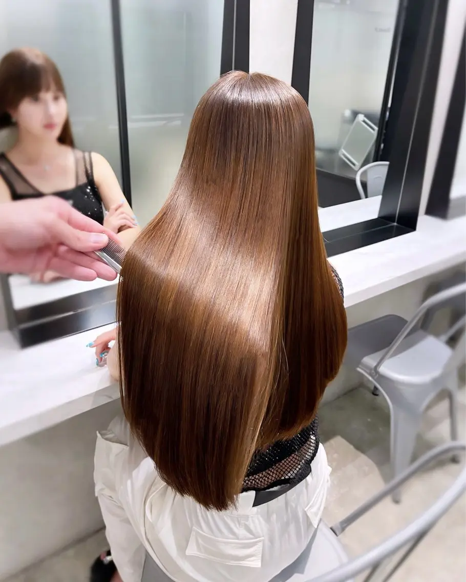 前髪カット＋髪質改善ストレート＋髪質改善トリートメントの写真