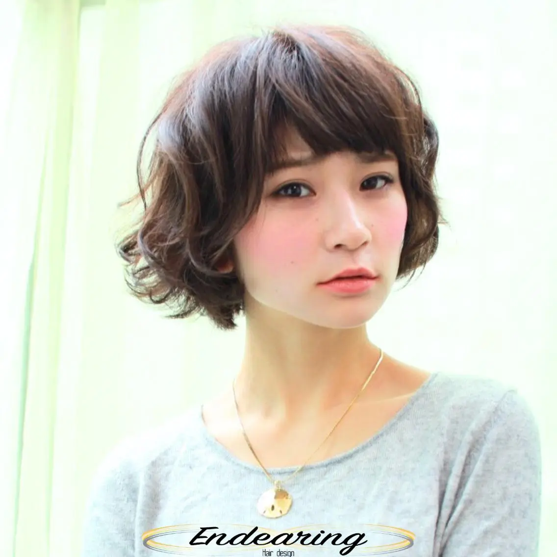 ショート ショートボブ ボブ ショートヘア 小顔カット カット パーマ トリートメント Endearing 銀座/レイヤーカットのヘアスタイル