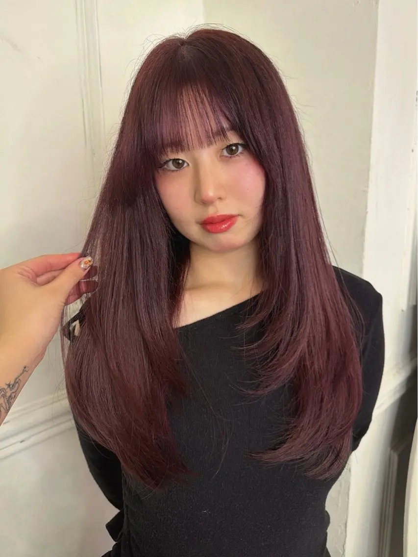 ロング レイヤーカット カット maisonHALU /古吉かやのヘアスタイル