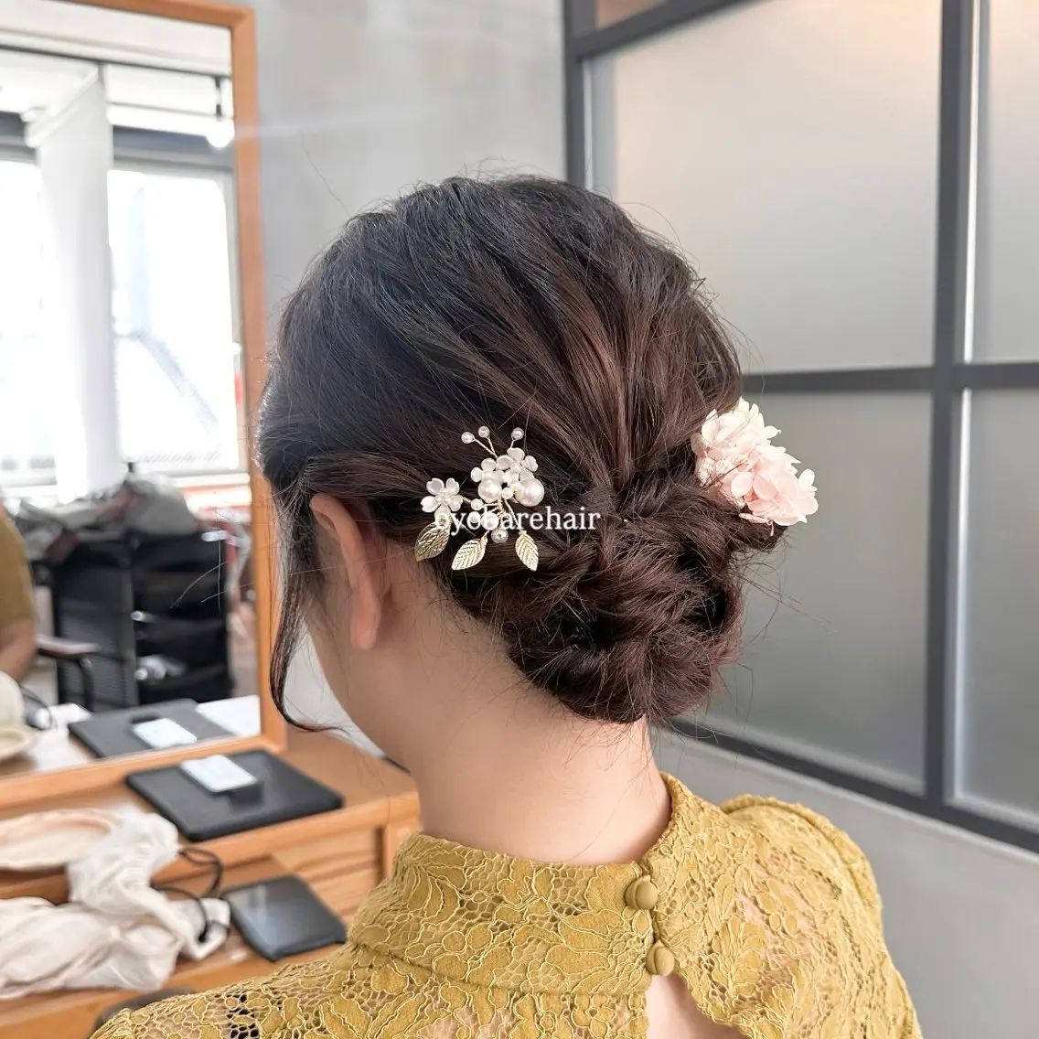 セミロング カラー ヘアアレンジ ヘアセット makoto / 韓国風ヘア🎀🪄︎のヘアスタイル