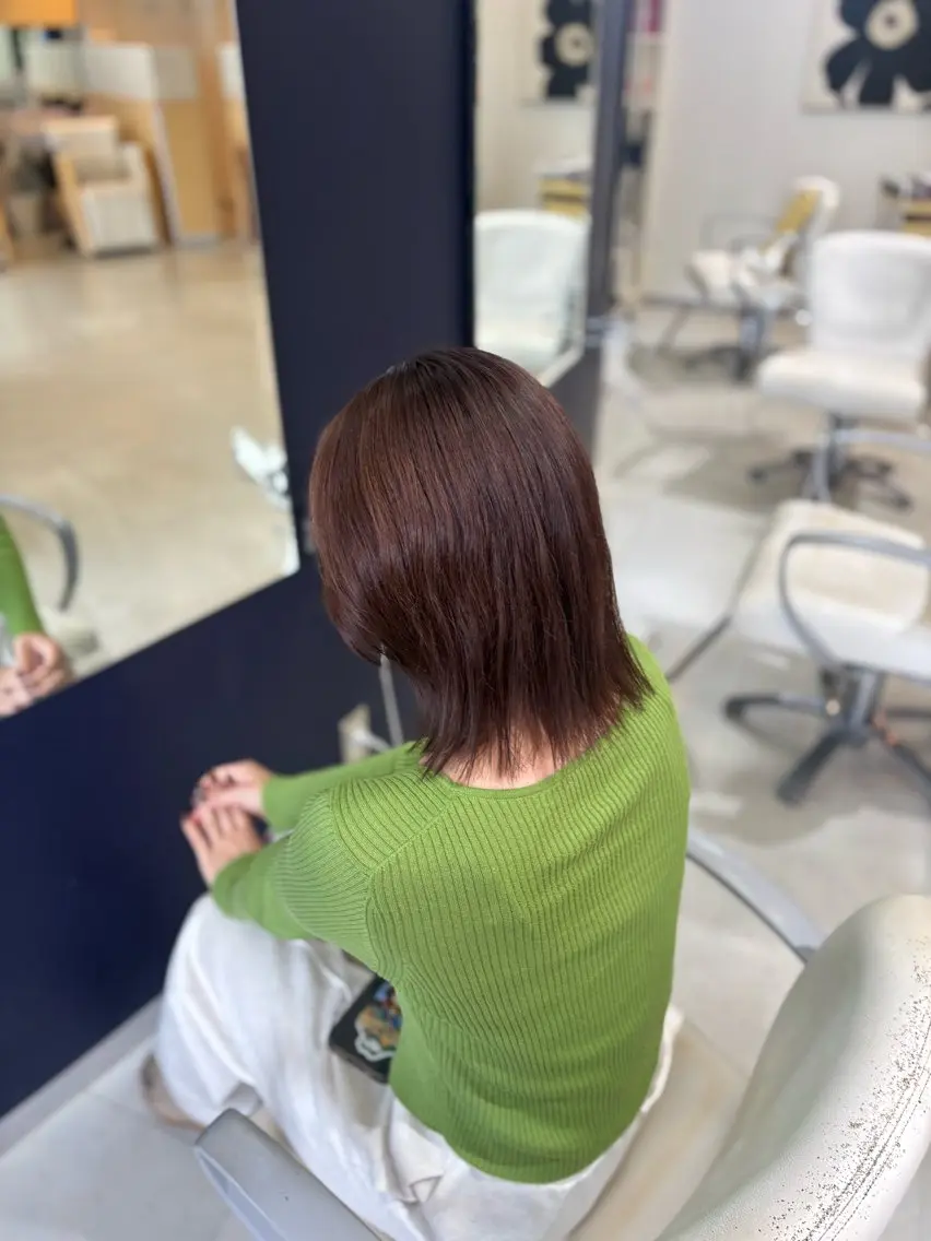 ミディアム カラー ブラウンカラー ショコラブラウン カット ヘアカラー 🩵 honoka🩵のヘアスタイル