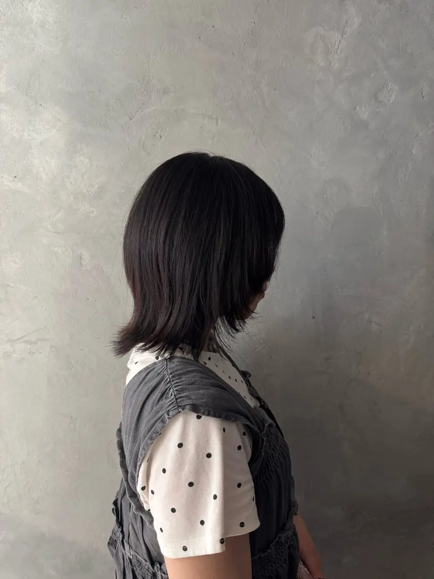 ミディアム 顔周りカット 伸ばしかけ ハッシュカット レイヤーカット 小顔カット カット 🩵MAI🩵 レイヤーカットのヘアスタイル
