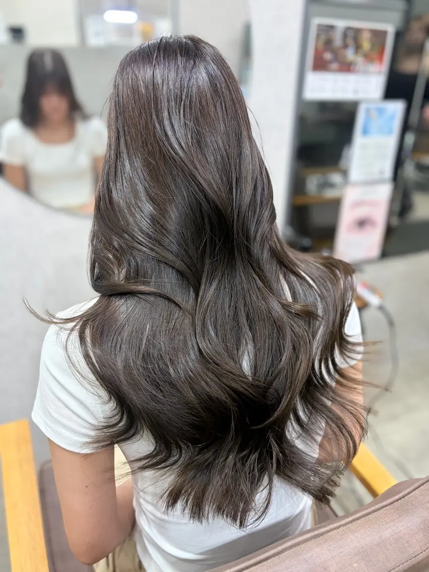 ロング カット ヘアカラー トリートメント maya🇰🇷韓国 レイヤー/顔まわりのヘアスタイル