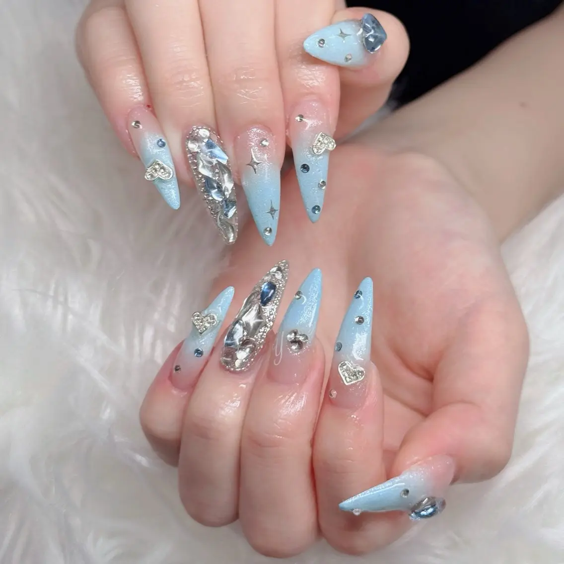 ネイル フットネイル フレンチネイル グラデーション 韓国ネイル ロングネイル Hani Nail Salonのネイルデザイン