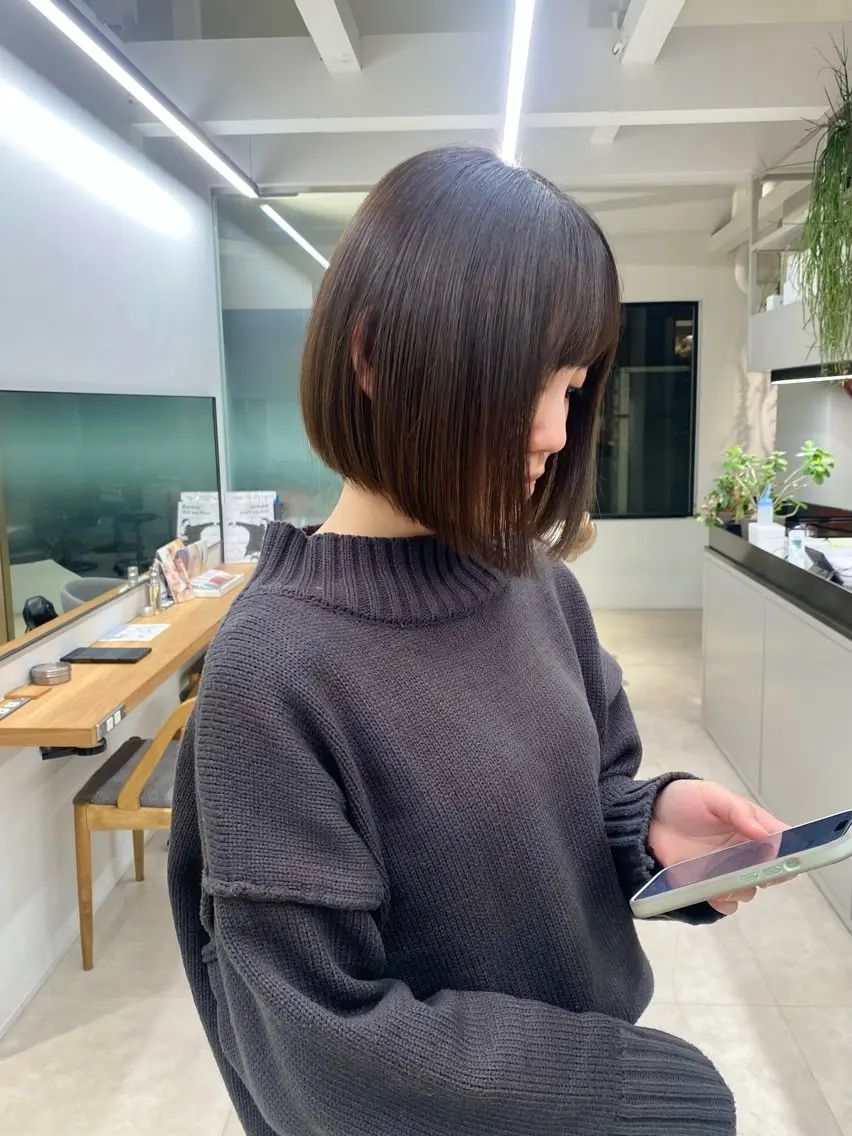 ミディアム 縮毛矯正 noa/ 渋谷のヘアスタイル