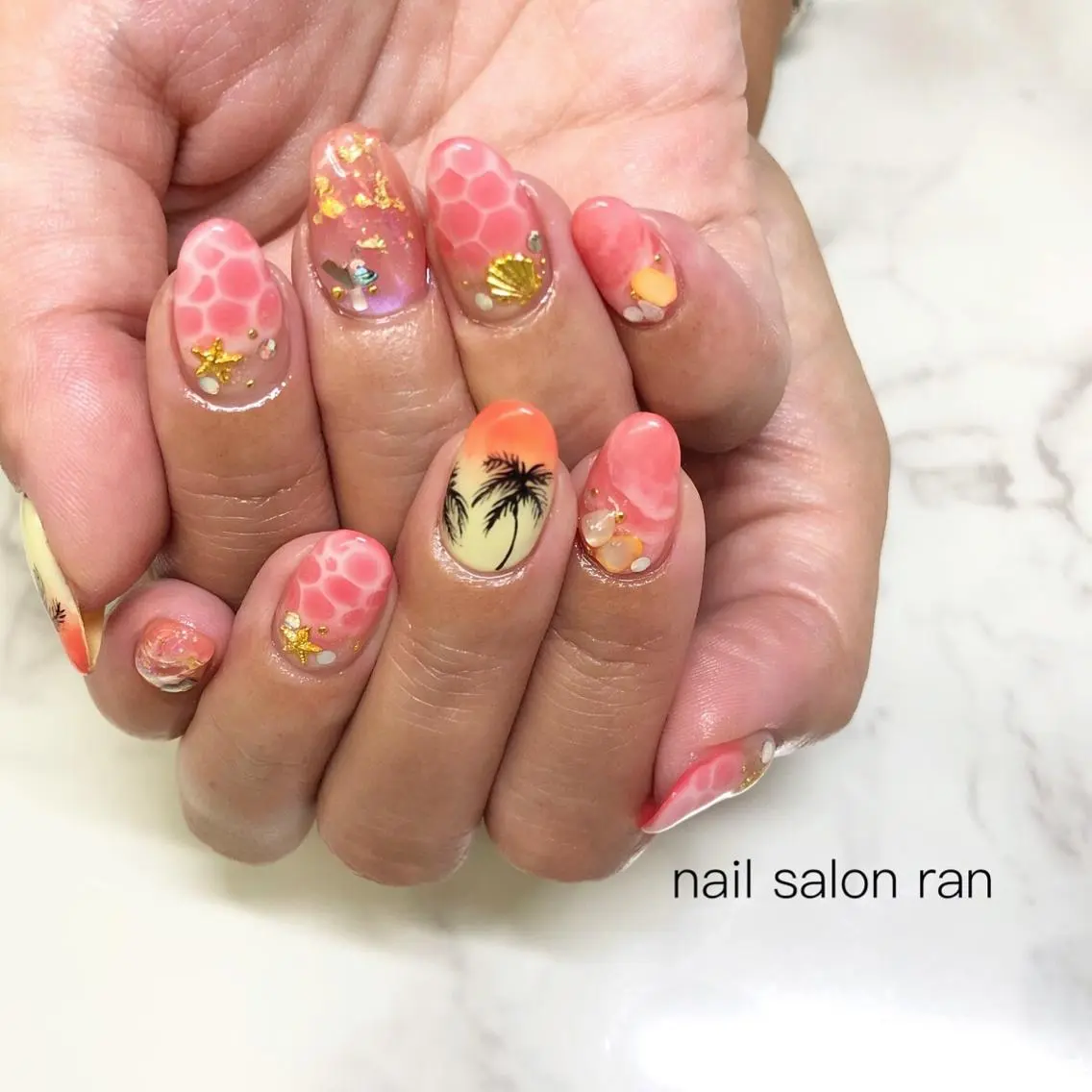 ネイル アートネイル 持ち込み nailsalon ranのネイルデザイン