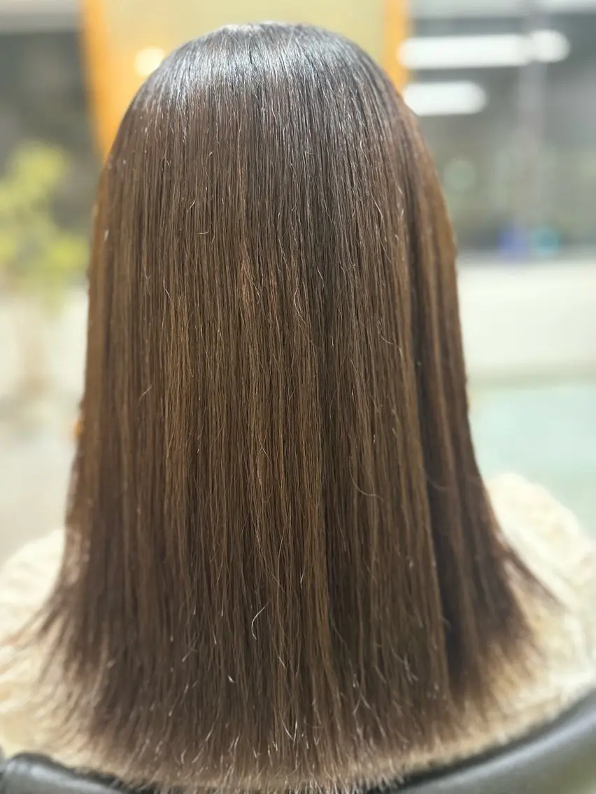 ロング パーマ 縮毛矯正 酸性ストレート ストレートパーマ カット 縮毛矯正 長谷川 誠志のヘアスタイル