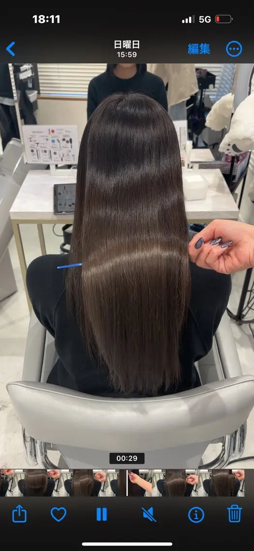 ロング カット ヘアカラー 縮毛矯正 トリートメント 今話題の艶髪矯正 美艶カラー/FUKAのヘアスタイル