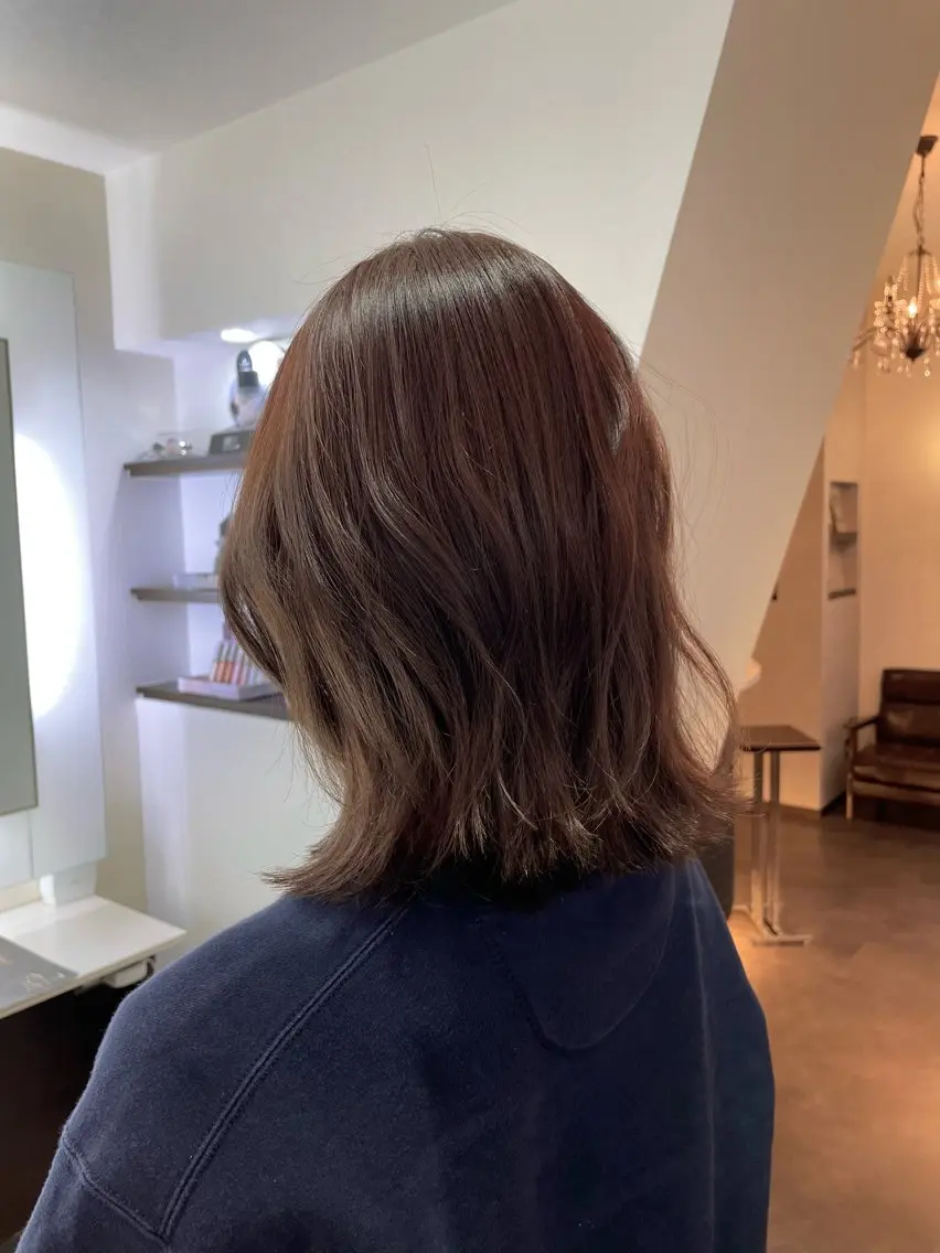 セミロング 韓国風ヘア 堀 綾花のヘアスタイル