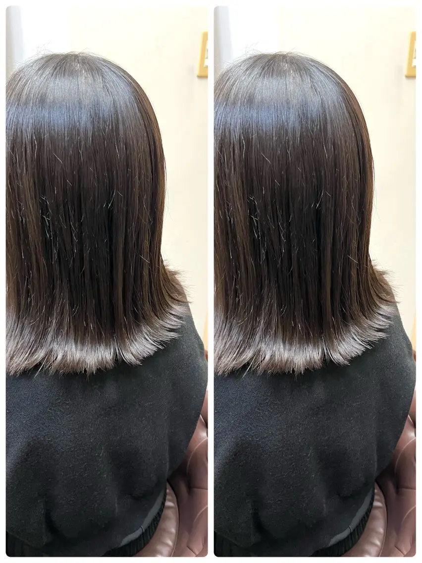 ミディアム 切りっぱなしボブ ボブ レイヤー/ボブ 特化✂️福岡のヘアスタイル