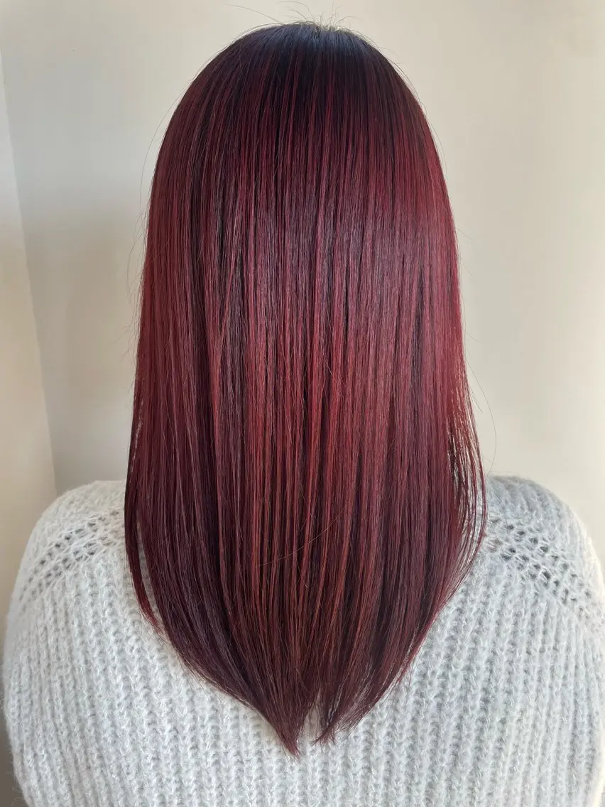 セミロング カラー 雨宮 なおのヘアスタイル