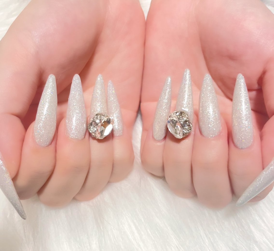 ネイル 長さ出し ハンドネイル 🖤ONIヶ島 NAIL🖤長さ出しのネイルデザイン