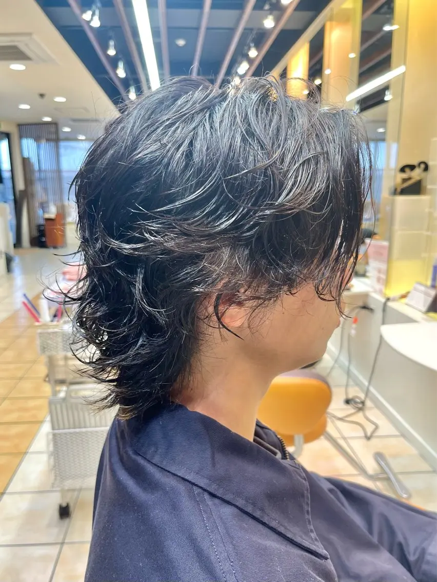ミディアム パーマ メンズ カット パーマ メンズ特化/パーマ/ 髪質改善　高野奨馬のヘアスタイル