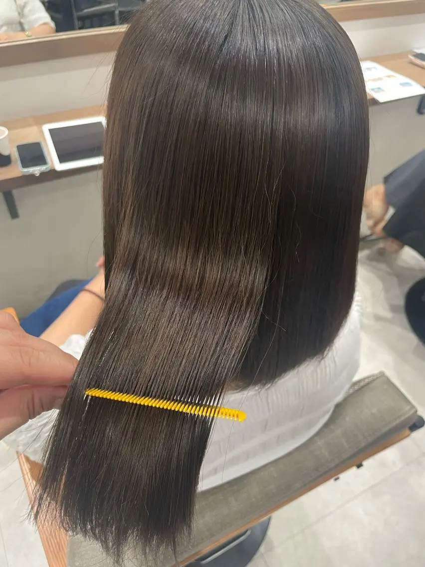 予防美容🧖‍♀️頭皮改善バブルスパ付き🫧カット髪質改善カラートリートメントの写真