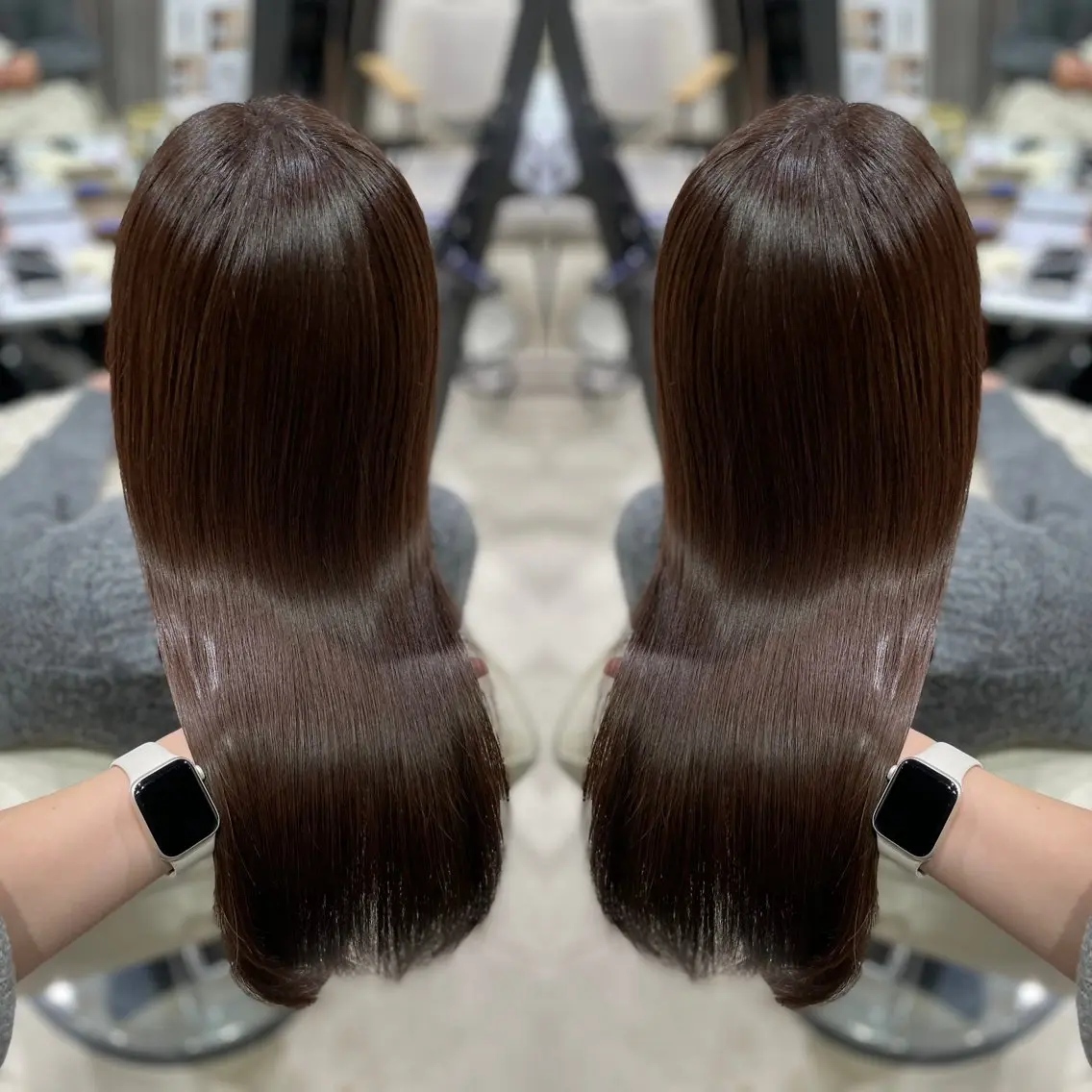 セミロング カラー トリートメント ヘアカラー トリートメント ヘッドスパ 🦋美髪／エクステ 🦋アベイクミのヘアスタイル