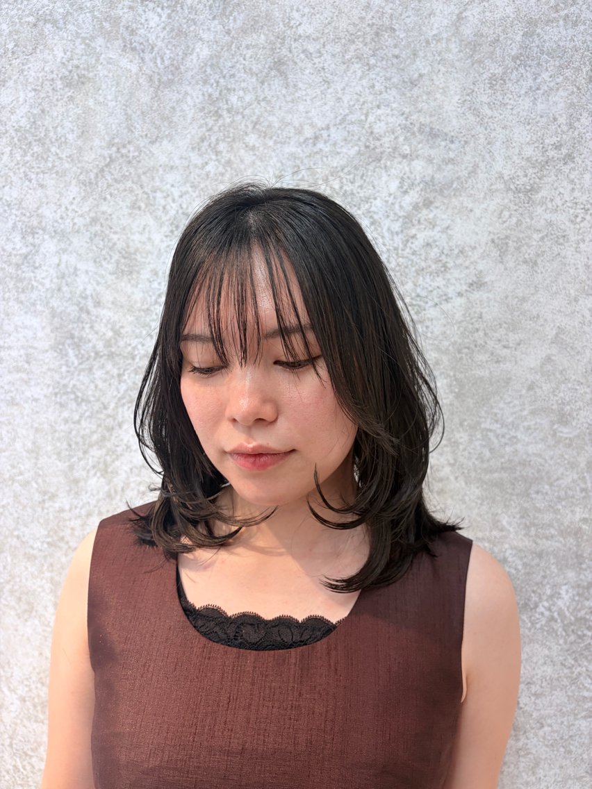 ミディアム レイヤーカット カット トリートメント Honami💫 縮毛矯正/レイヤーのヘアスタイル