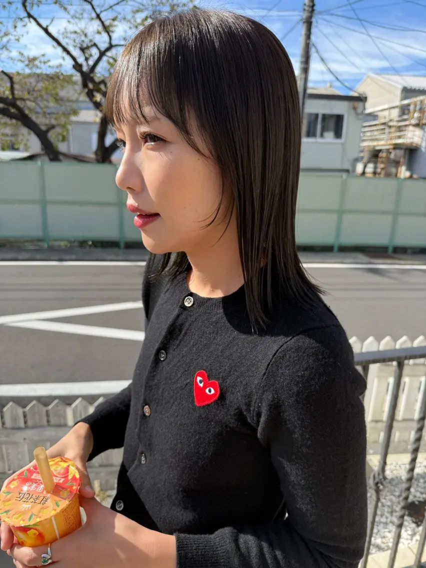 ミディアム カラー ヘアカラー トリートメント キノシタ マユのヘアスタイル