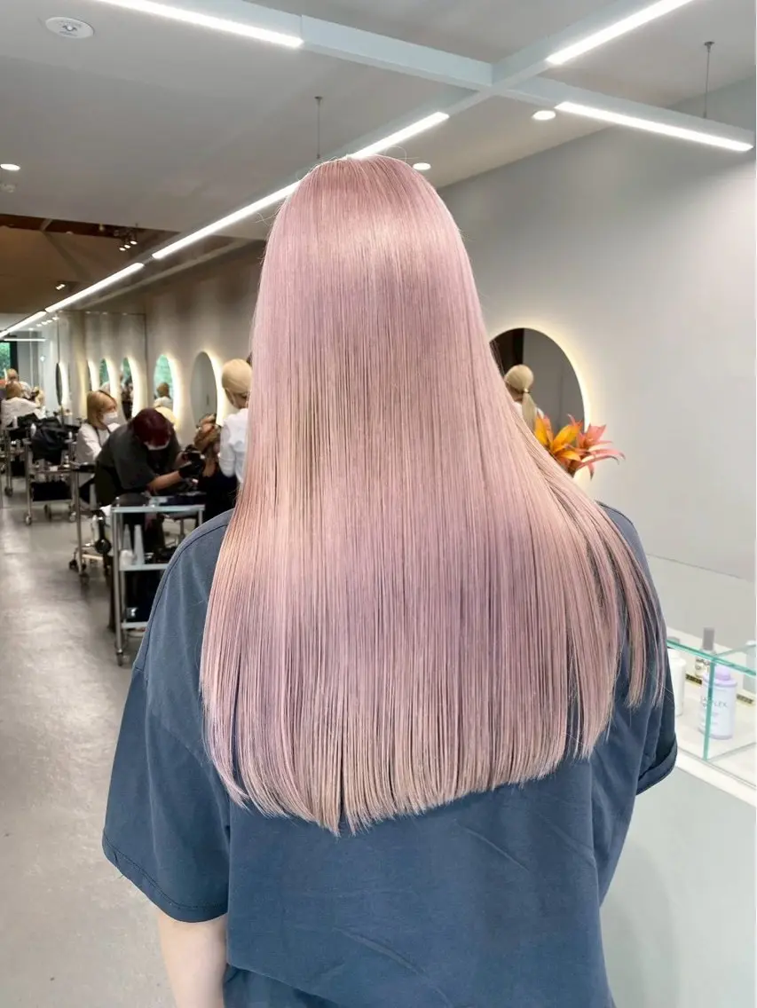 カラー ヘアカラー トリートメント ヘアセット 🫧ハイトーンカラー / RINA🩵のヘアスタイル