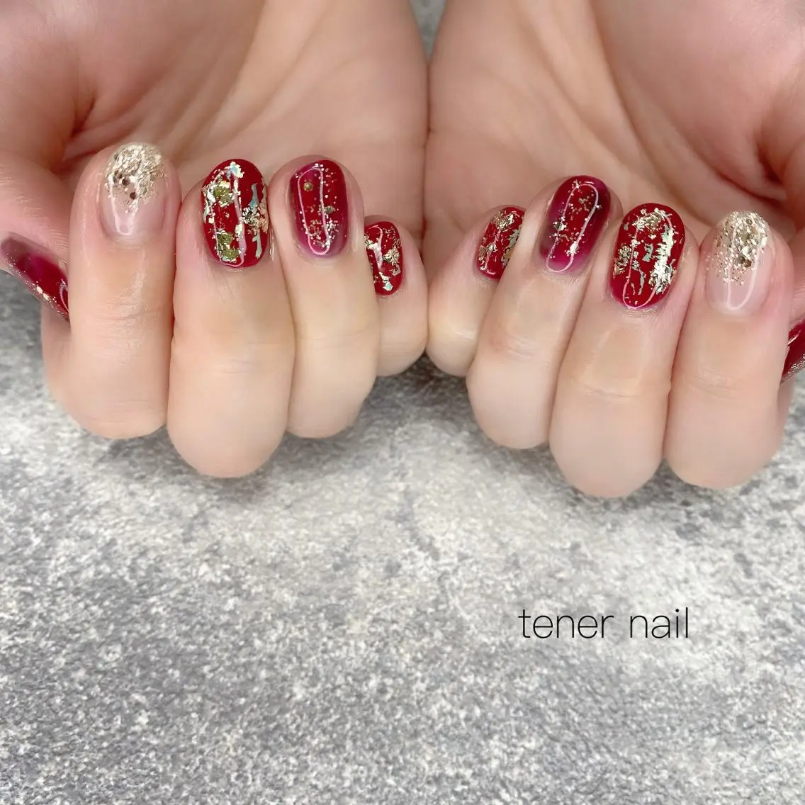 ネイル ボルドー テネルネイル tener nailのネイルデザイン