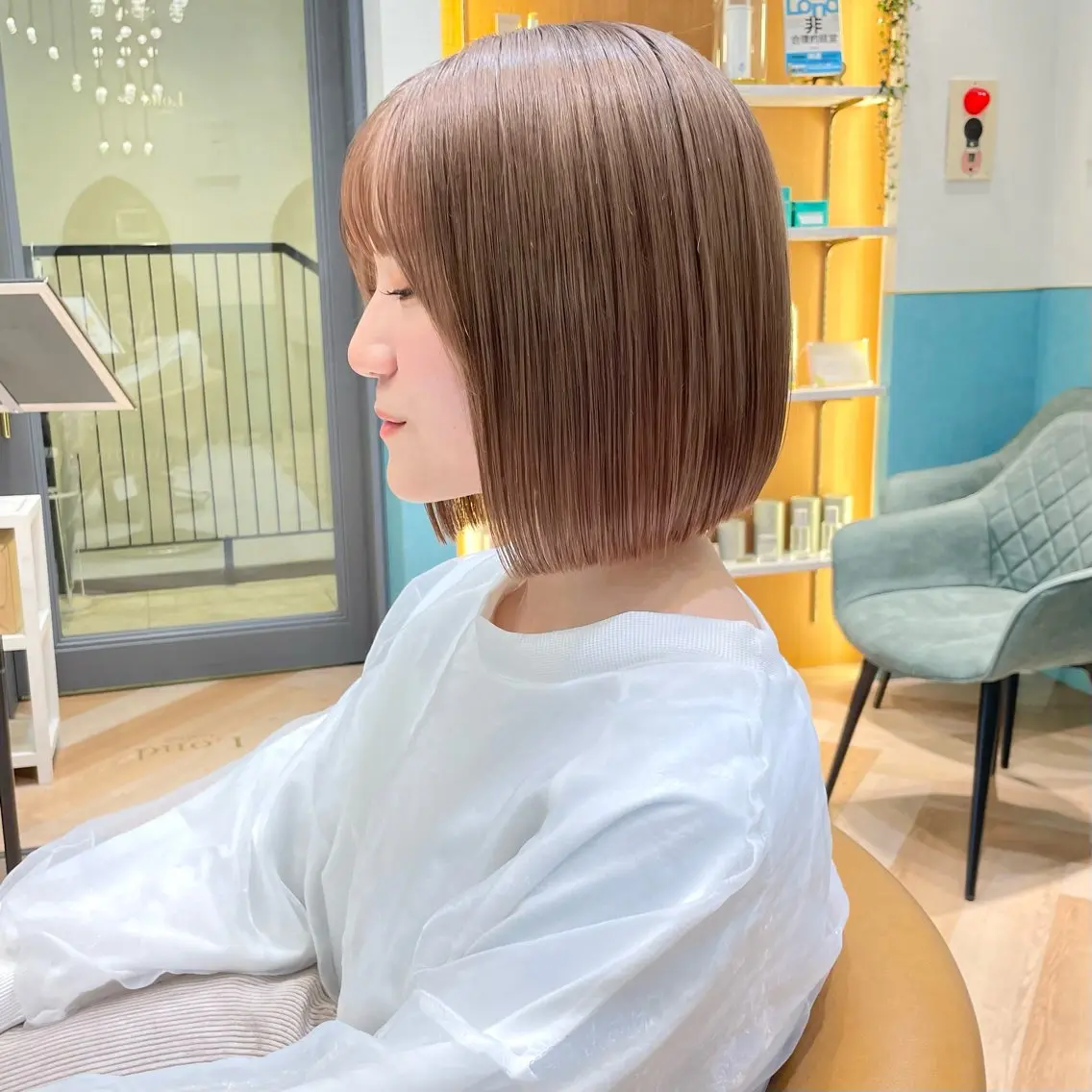 ショート カラー カット ヘアカラー トリートメント 🍎大人可愛い小顔 ボブ🍏shioのヘアスタイル