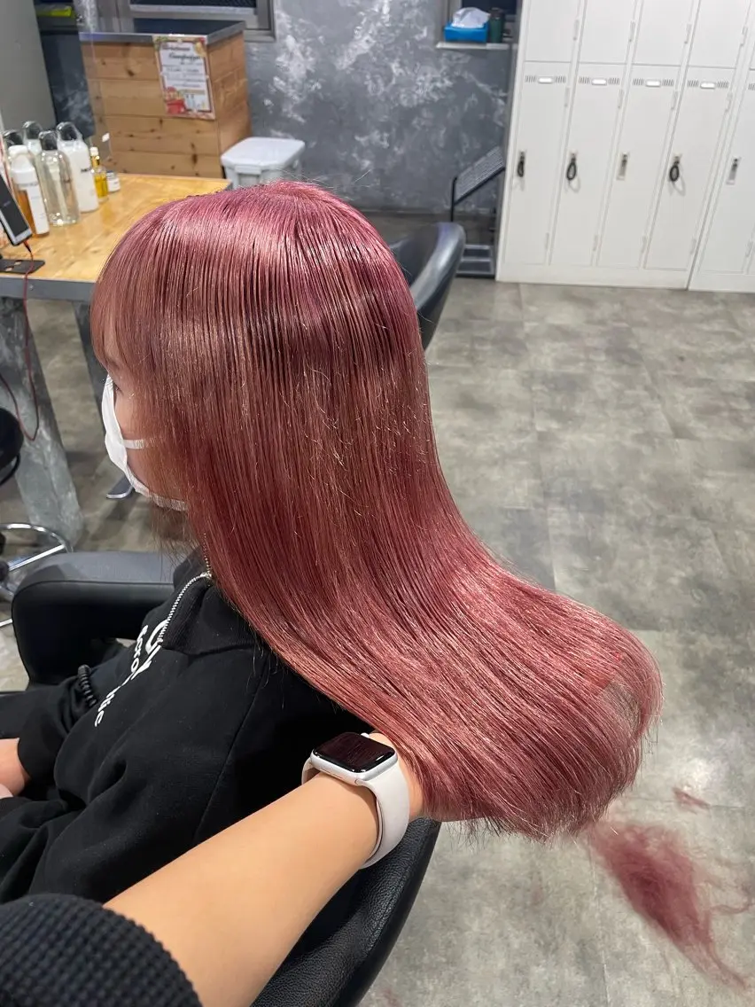 ミディアム カラー ヘアカラー ハイトーン 横浜💞ミオのヘアスタイル