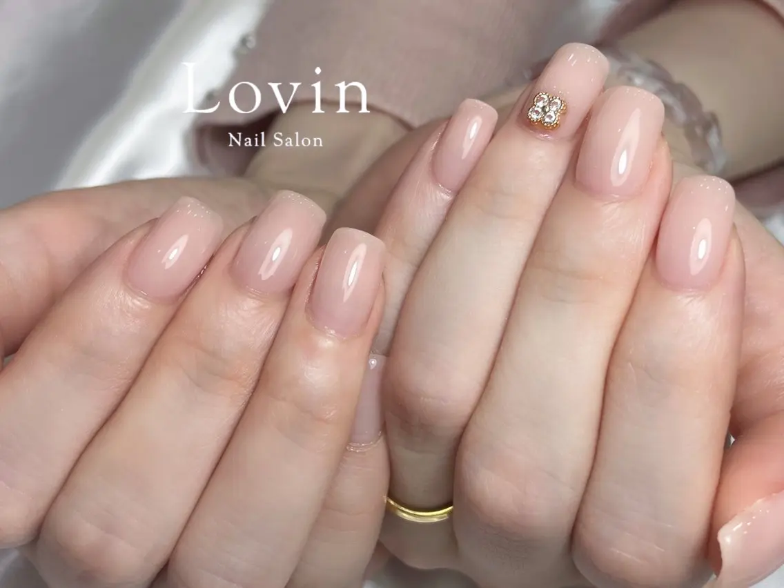 ネイル ジェルネイル 氷ネイル・うるうるネイル オフィスネイル ワンカラーネイル パラジェル k-two nailのネイルデザイン