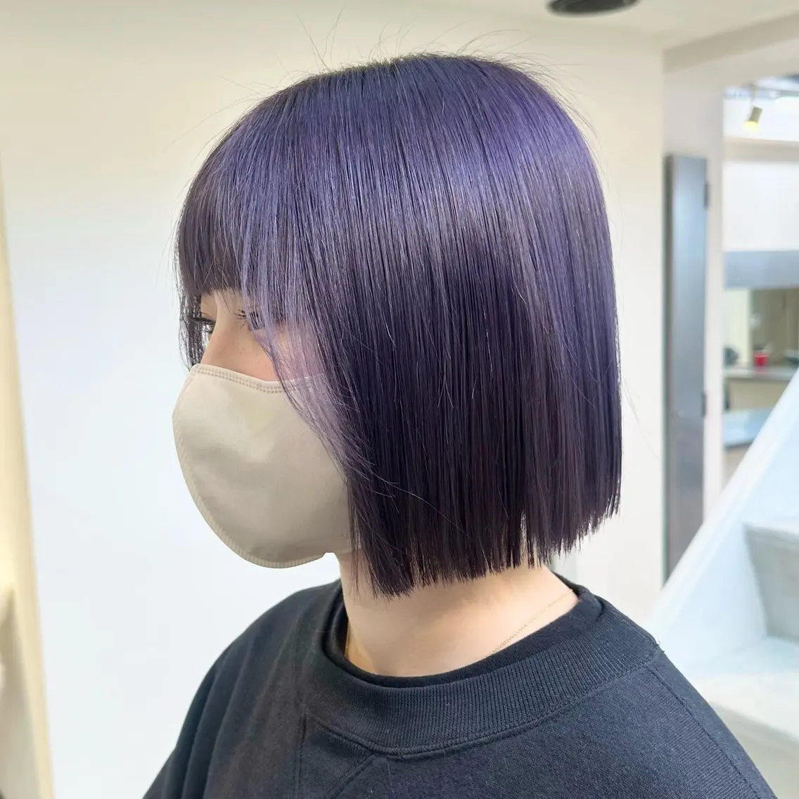ショート カラー ブリーチ バイオレットカラー カット ヘアカラー Ami ケアブリーチ/表参道のヘアスタイル