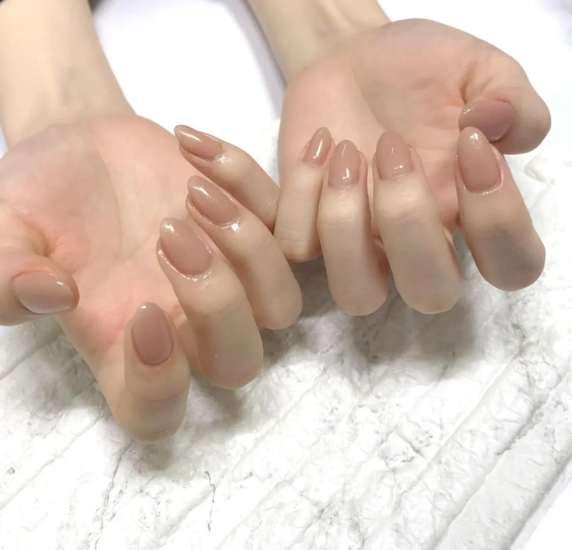 ネイル ワンカラーネイル ハンドネイル yochi nailのネイルデザイン