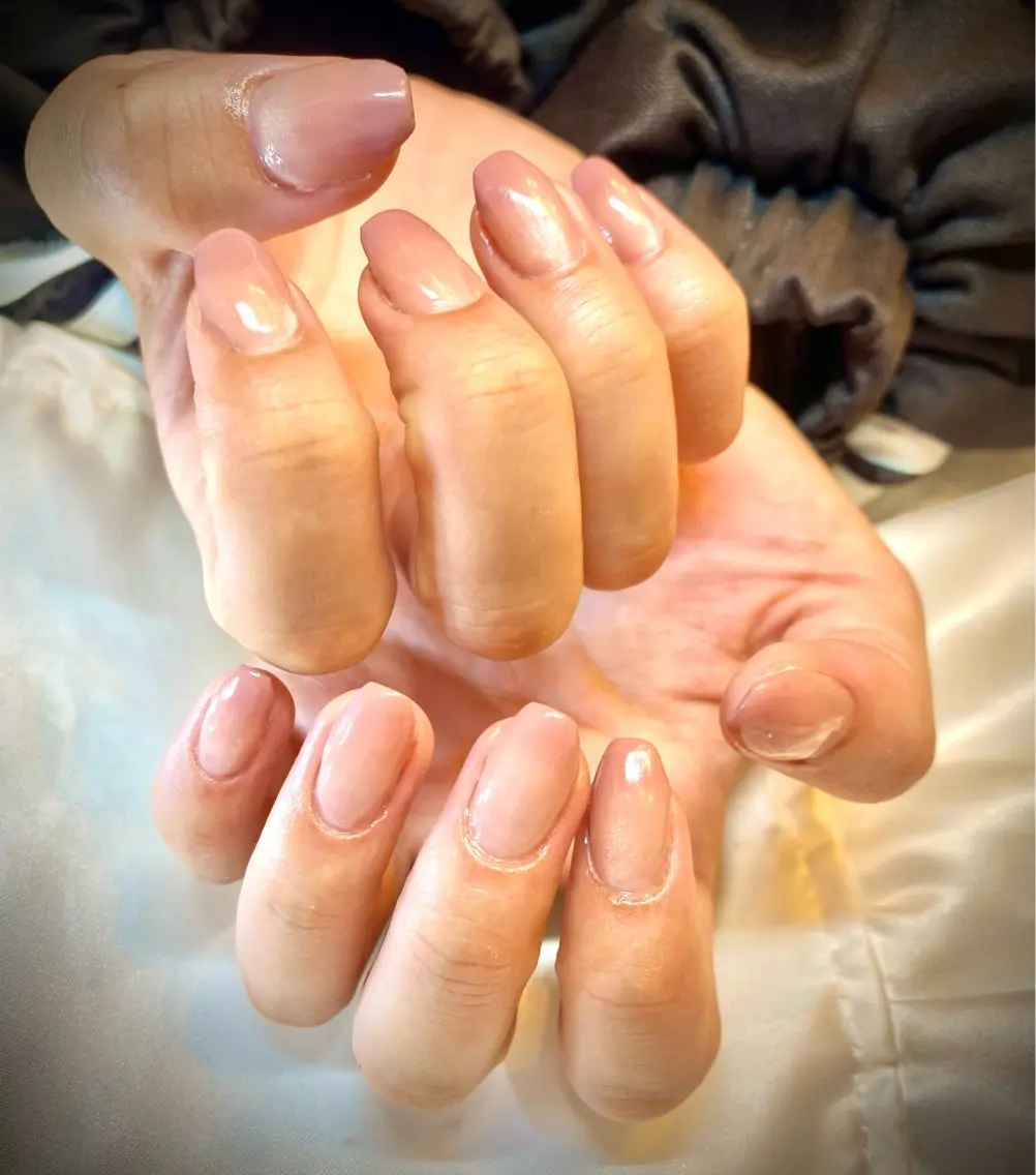 ネイル グラデーション ピンク ピンクベージュ ハンドネイル Rafinesse Nail salonのネイルデザイン