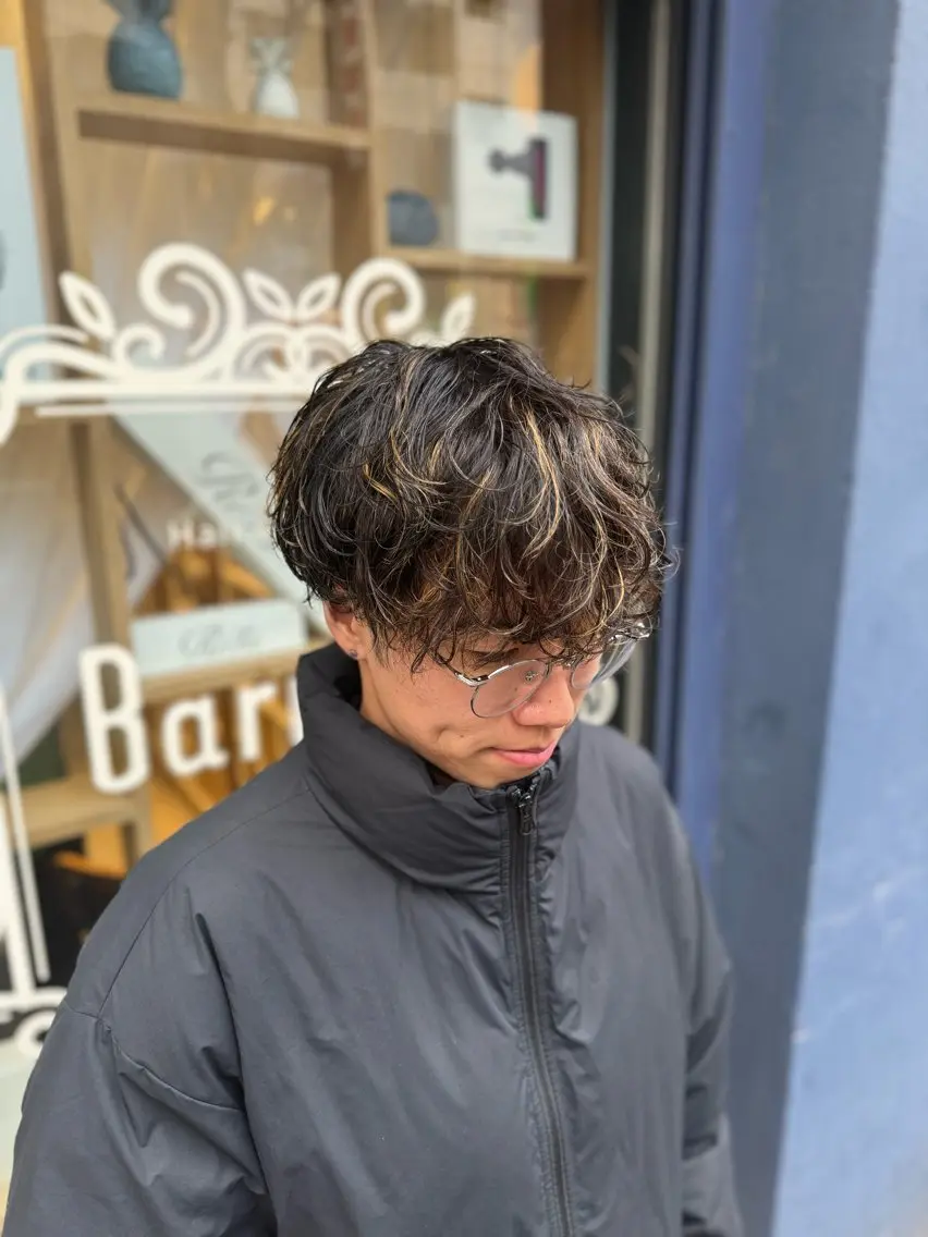 パーマ メンズ フェードカット マッシュ メンズパーマ メンズショート スペインカール カット パーマ 大宮/メンズパーマ 関勇也のヘアスタイル