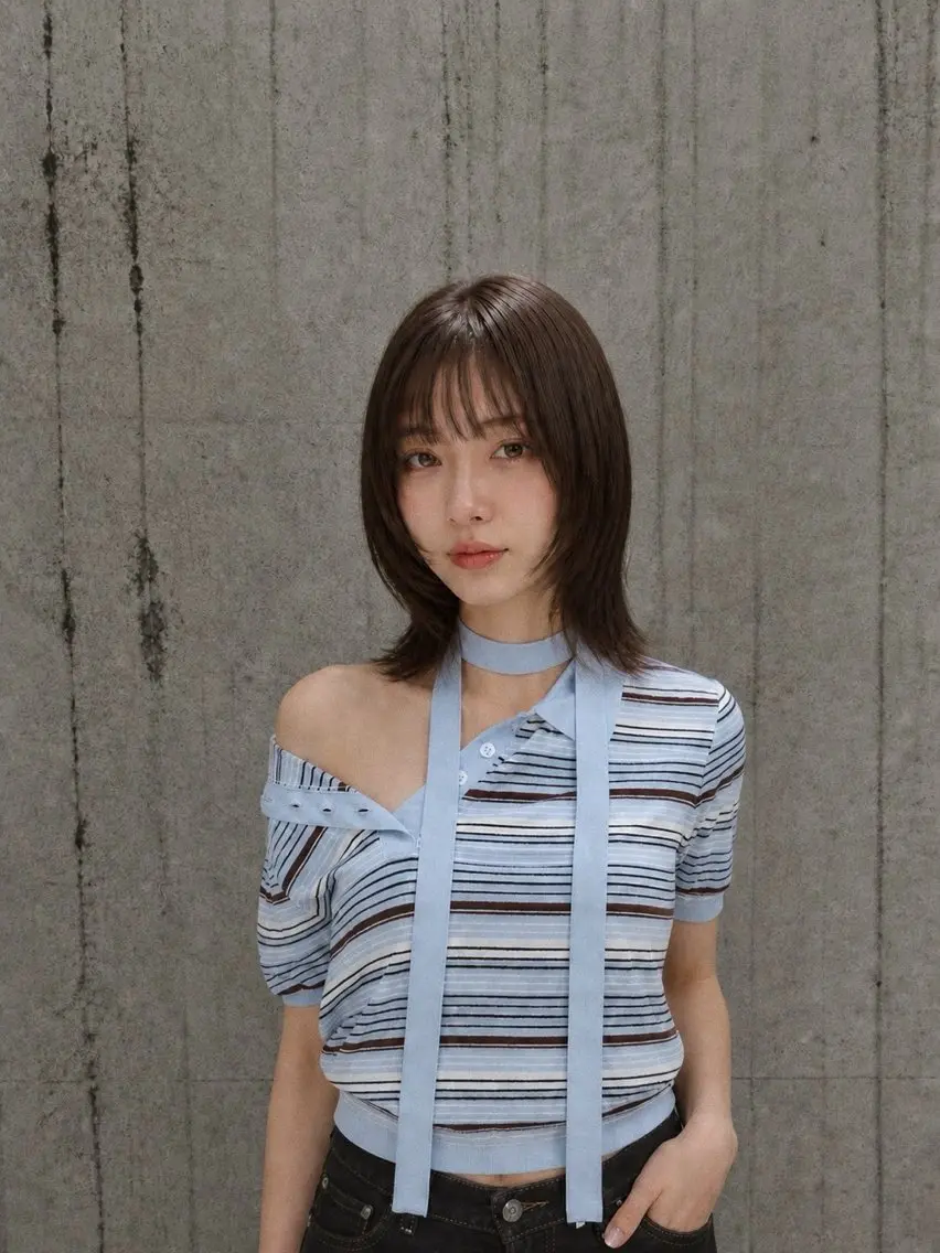 ミディアム ボブレイヤー ボブ レイヤーカット ホリグチ ルナのヘアスタイル
