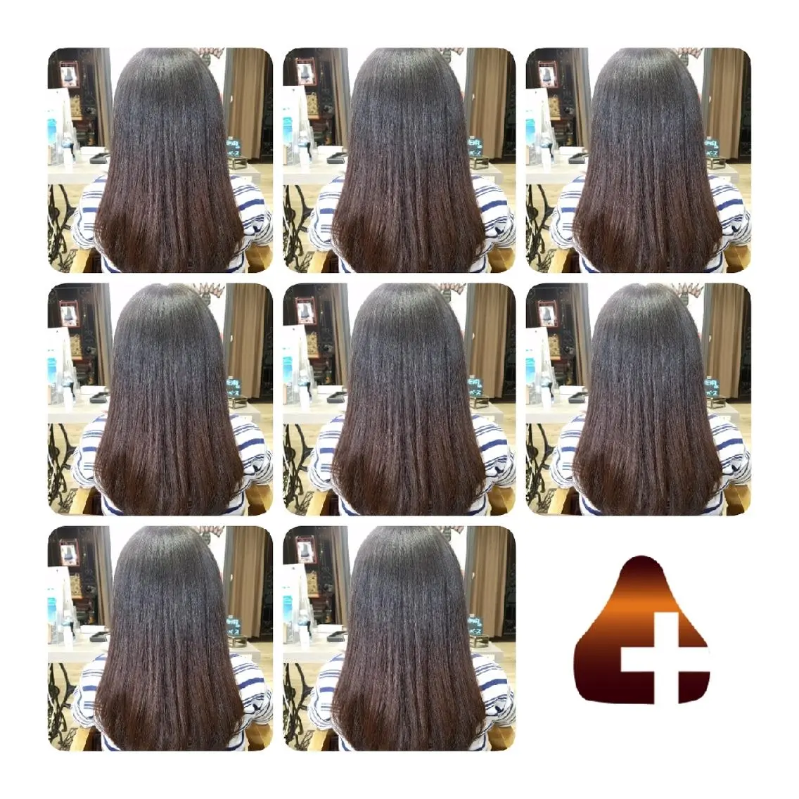 カラー ロング ブルーカラー トリートメント ヘアカラー 髪の病院 ルーミールームのヘアスタイル