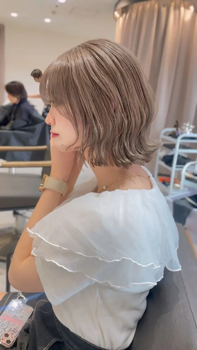 ミディアム カラー ヘアカラー トリートメント Aster 店長 れおんのヘアスタイル