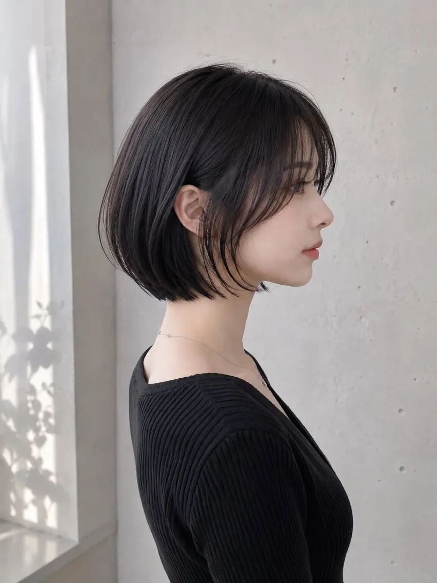 ショート ショートボブ ボブ 韓国風ヘア シースルーバング ショートヘア カット 【韓国風特化】 池田一之のヘアスタイル